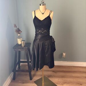 H&M Black Lace Wrap around Midi Skirt